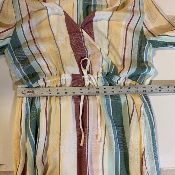 Rails‎ Women's Becca Cusco Striped Long Sleeve Surplice Tie Waist Mini Dress M - Picture 11 of 12